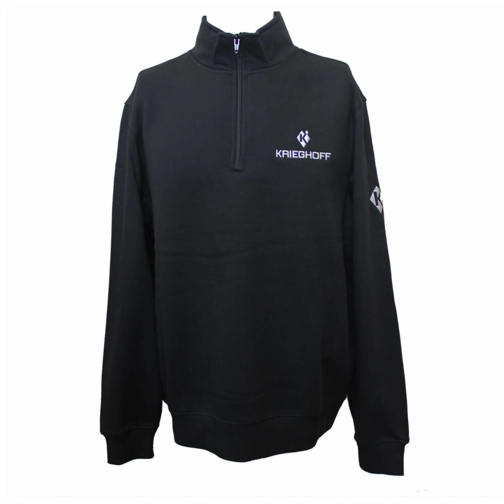 Sweatshirt, 1/4 Zip, Black