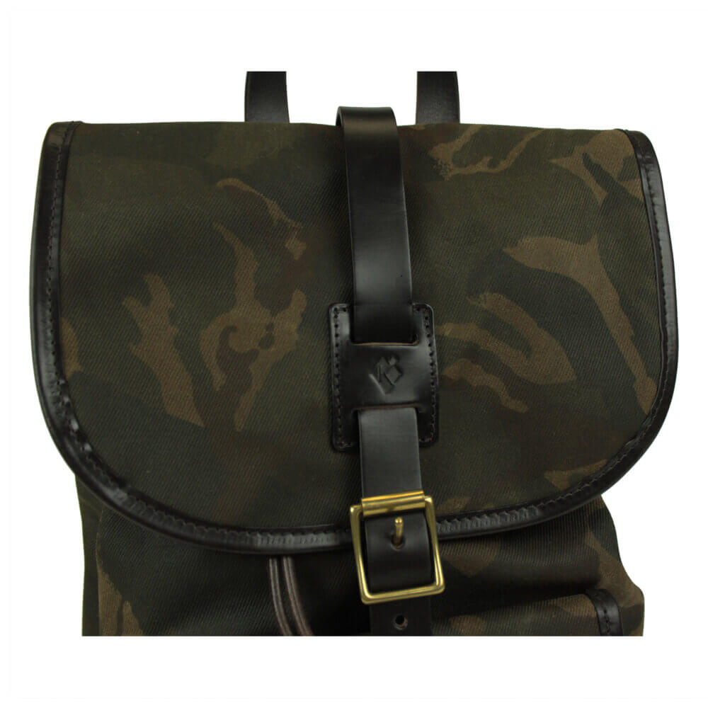 Waxed Camo Rucksack by Croots England