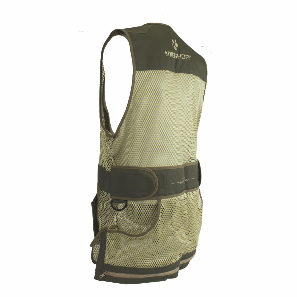 Krieghoff Mesh Vest by Wild Hare – Left Handed, Sage and Khaki